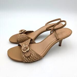 Steve Madden Henrietta Slingback Sandal Women's Raffia/Tan Size US8M EU38.5